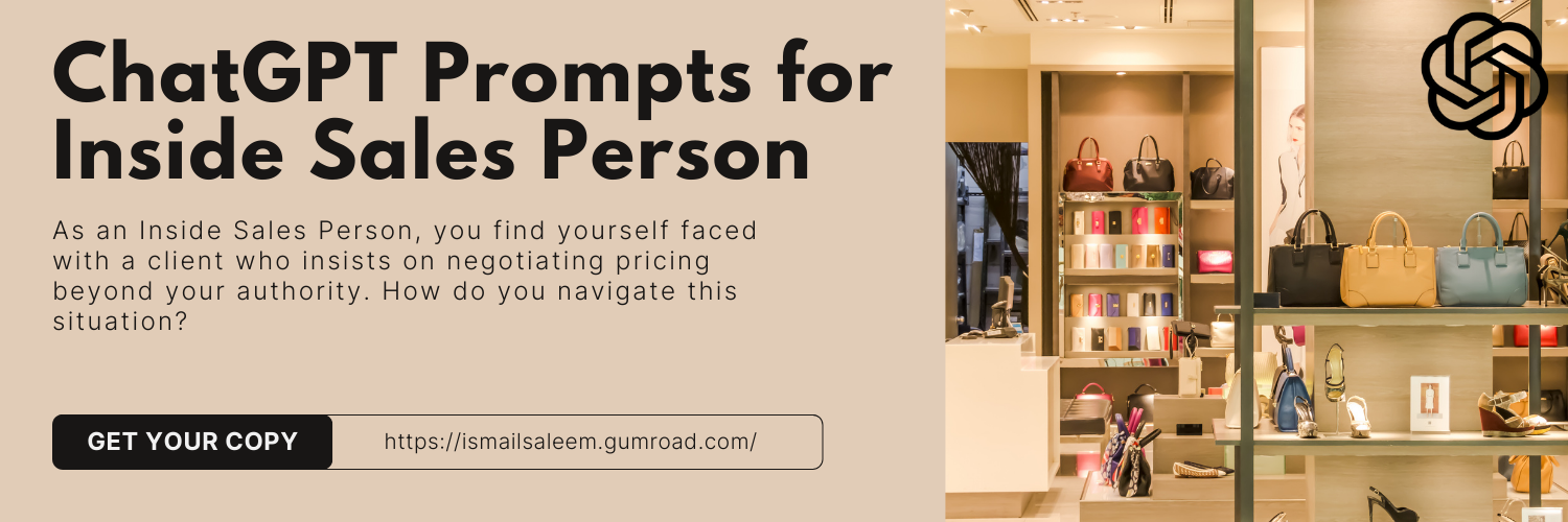 Mistral Prompts for Inside Sales Person