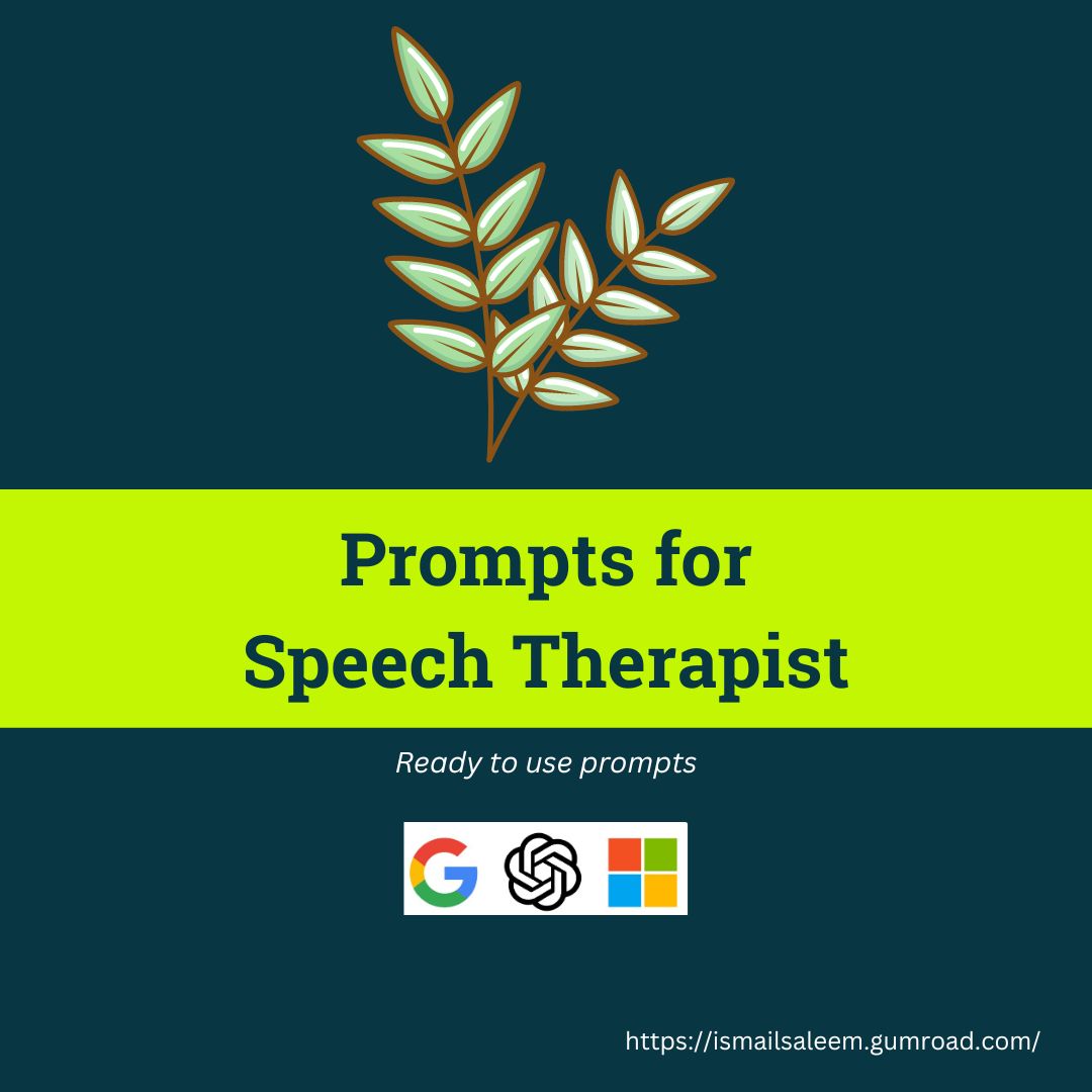 ChatGPT Prompts for Speech Therapist